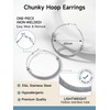 Silver Earrings for Women Silver Jewellery Chunky Silver Hoop Earrings