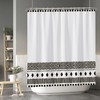 Baocicco Boho Black and White Striped Shower Curtain Bohemian Black