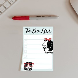 Guinea Pig Sticky to Do List| Guinea Pig Lover Gift Ideas for Girls and Women | Furry Potato Notepad 4x6 50 Pages