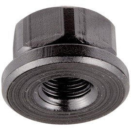 Small Parts - 41603 12L14 Steel Flange Nut Black Oxide Finish, 3/8"-16 Threads, 7/8" Flange OD, 1/8" Flange Thickness, 1/2" Height, Made in US (Pack of 5)