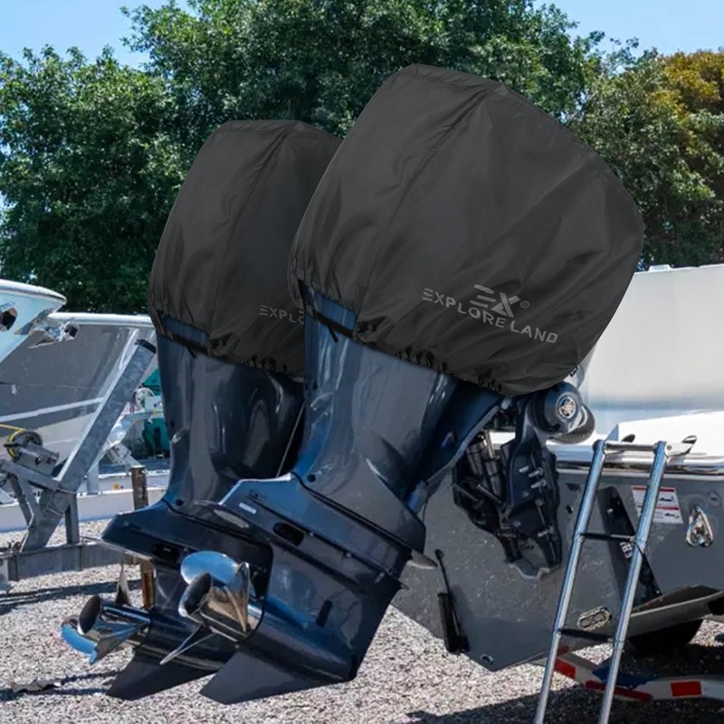Explore Land Outboard Motor Cover - Waterproof 600D Heavy Duty