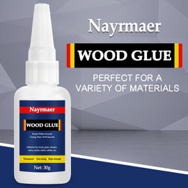Nayrmaer Wood Glue, 30g Super Glue for Wood, CA Glue for Wood Working, Fast Drying Wood Glue for Wood, Furniture, Balsa and Crafts (WGN1-30g)