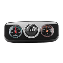 KSTE Car Compass, 3 in 1 Car Navigation Direction Compass Dash Mount Adjustable Compass Thermometer Hygrometer for Cars Boats Marine Trucks Outdoor