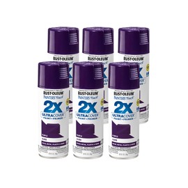 Rust-Oleum 249097-6PK Painter's Touch 2X Ultra Cover Spray Paint, 12 oz, Gloss Purple, 6 Pack