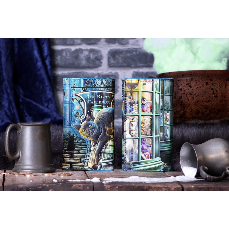 Nemesis Now Rusty Cauldron Embossed Purse (LP) 18.5cm, Polyurethane, Blue