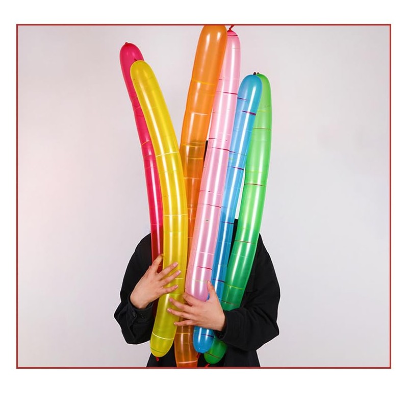 100 Pcs Colorful Long Cry Flying Rocket Balloons for Party