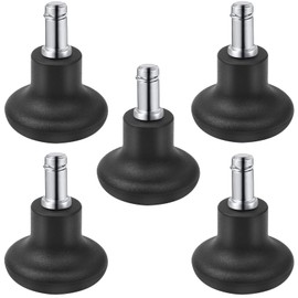 Chair Feet Wheel Stopper,Replacement Office Chair Caster Wheels to Fixed Stationary Castors,Low Profile Bell Glides Set of 5