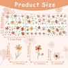 Small Boho Flowers Wall Sticker Cute Floral Leaf Wall Decal