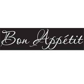 Klein_Kreations "Bon Appetit Wall Décor Vinyl Decal, White