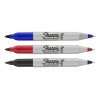 3 Marcador Permanente Sharpie Doble Punta Negro/azul/rojo