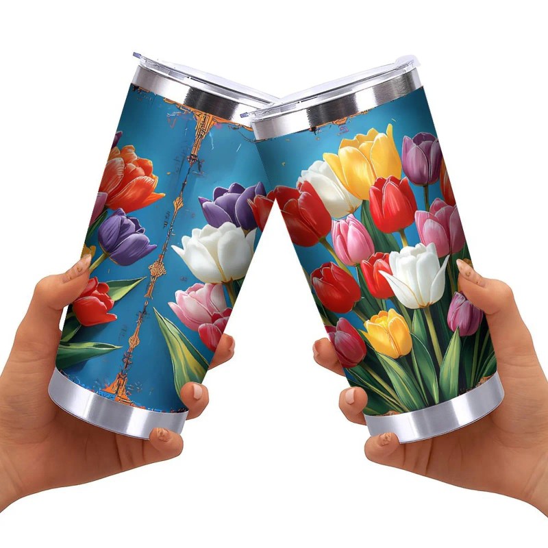 20oz Double Silver Side Tumbler, Hammered Finish Stainless Steelcapacity: 20