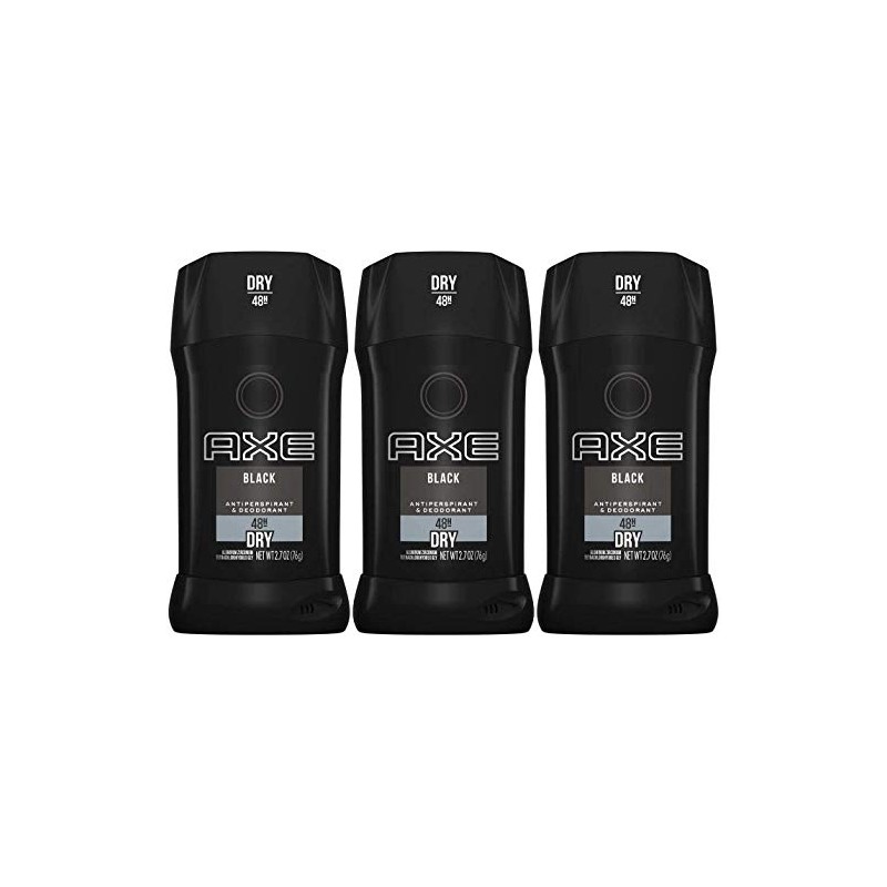 Axe Black Antiperspirant Deodorants Stick, 2.7 Ounce (Pack of 3)