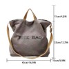 UICIOP Canvas Retro Tote Bag - Large Capacity Commuter Handbag