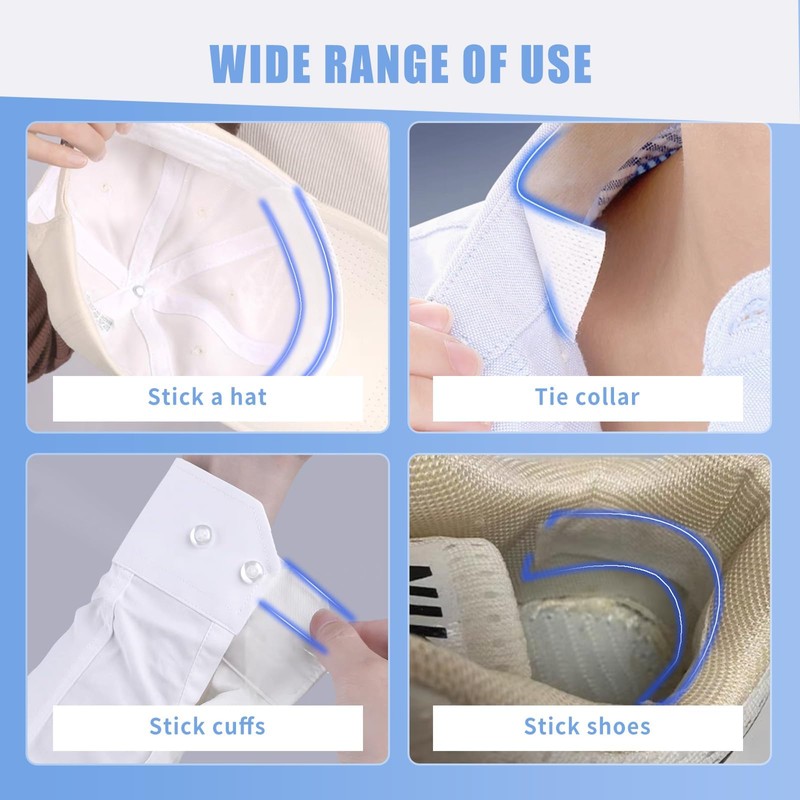 Hat Sweat Liner 50-Pack Self Adhesive Hat Linesr Sweat Protection