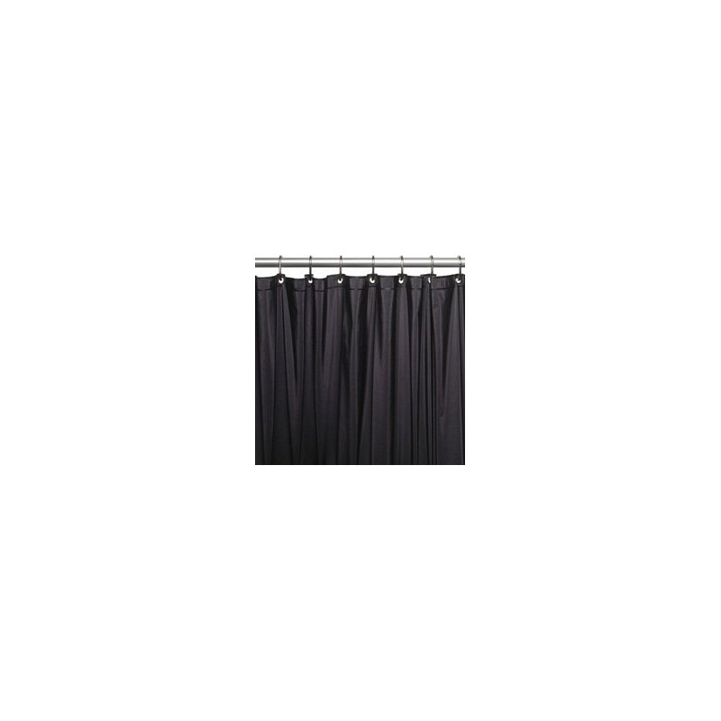 Bath Elements Heavy Duty Magnetized Shower Curtain Liner(Black)