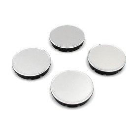Finest Folia 4 x hub caps, 56 mm, 60 mm diameter, ABS plastic, aluminium hub caps for rims, wheel hubs, rim caps, universal car accessories