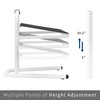 VIVO White Ergonomic Height Adjustable Standing Foot Rest Relief Platform