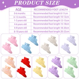 9 Pairs Baby Lace Socks Girls' Ruffle Socks Newborn Infants Socks Princess Frilly Socks Lace Cotton Socks for Girls (4-6 Year)