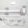 SKYPLUS LIVING Nordic Style White Double Curtain Rod Set with
