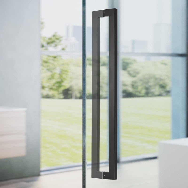 Ranbo Squared-Shaped/Rectangle 60" Large Push Pull Door Handle, Back to