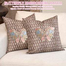 Large Butterfly Iron On Patch,3D Sew on Embroidered Applique Patches for Jackets, Jeans,Backpacks,DIY Crafts,1 Piece in Pink