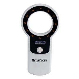 NetumScan Upgraded Pet Microchip Reader, 1024 Data Storage Portable Pet Chip Scanner Rechargeable Animal ID Tag Scanner with Stable OLED Display for ISO 11784/11785,FDX-B and ID64 RFID EMID