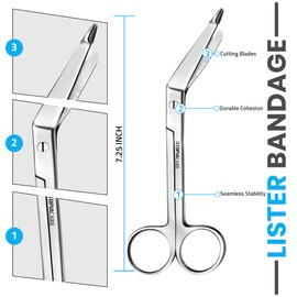 Utopia Care Medical Scissors - EMT and Trauma Shears - 7.5 Inch Nursing and Surgical Scissors - Stainless Steel Bandage Scissors for Nurses (Silver)