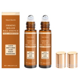 Pack of 2 Eye Serum with Roller Ball, Hydrating Eye Cream Firming Eye Cream Rollerball Castor Oil Frankincense Rollerball Under Eye Roller Serum, Reduces Eye Wrinkles, Moisturises and Soothes