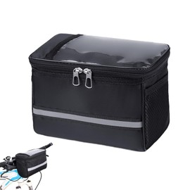 SIXHAOBU Bicycle Bag Handlebar Waterproof Handlebar Bag Bicycle Waterproof Men Women Bicycle Handlebar Bag for Mountain Bike E-Bike Road Bike Women & Men (Black)