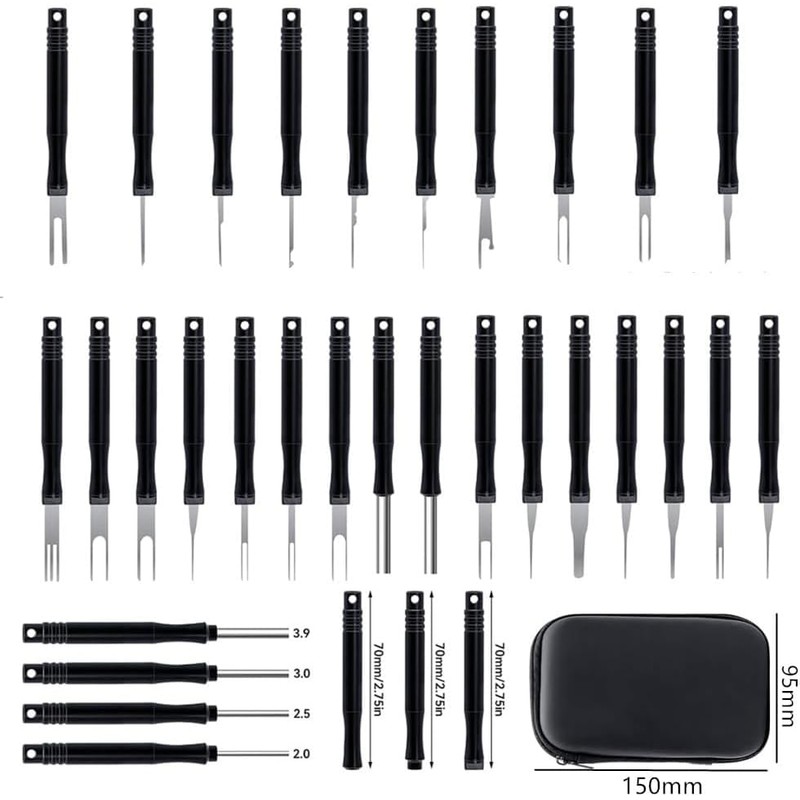 30Pcs Electrical Pin Upgraded Terminal Removal Tool Kit, Electrical Wire