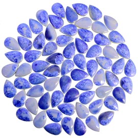 Gradient Blue Ceramics Mosaic Tiles, 60pcs ​Teardrop Shape Teardrop Shape Ceramic Mosaic Pieces Supplies for Mosaic Projects(18x28mm)