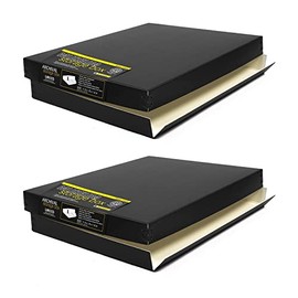 Lineco, 11x14 Black Museum Archival Storage Box, Drop Front Design, 1,5" Deep, Acid-Free with Metal Edge, Protects Picture Longevity, organize Photos or Documents, Crafts, Diy, 2 Pack