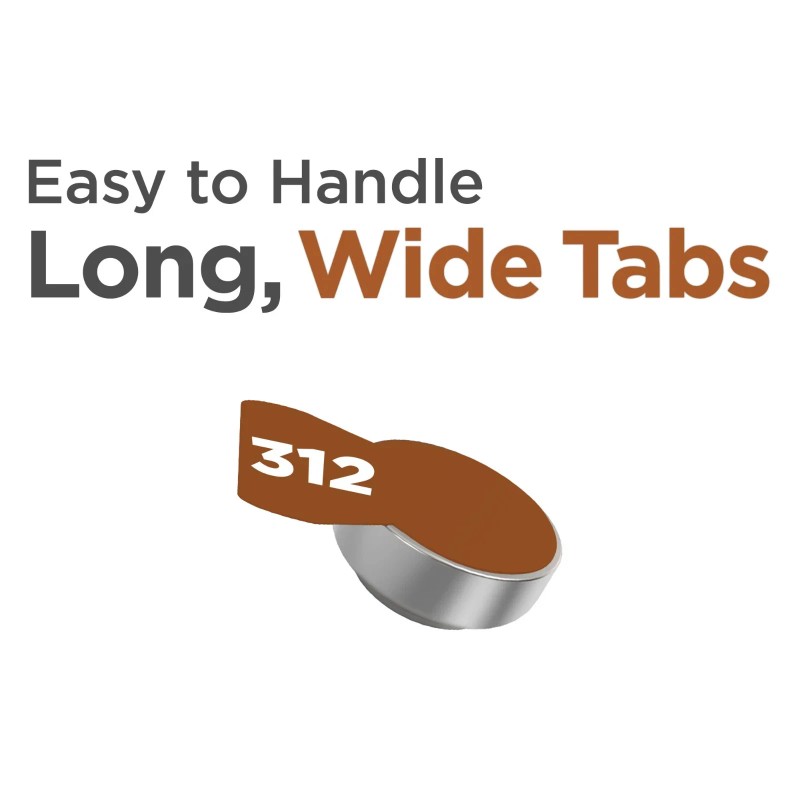 Rayovac Size 312 Hearing Aid Batteries (12 Pack), Size 312