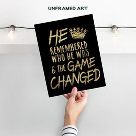 Motivational Gifts for Men Motivational Decor - Posters, Uplifting Gifts, Pictures, Encouraging Wall Decor, Office Room Print, Man cave Inspirational Sign Art