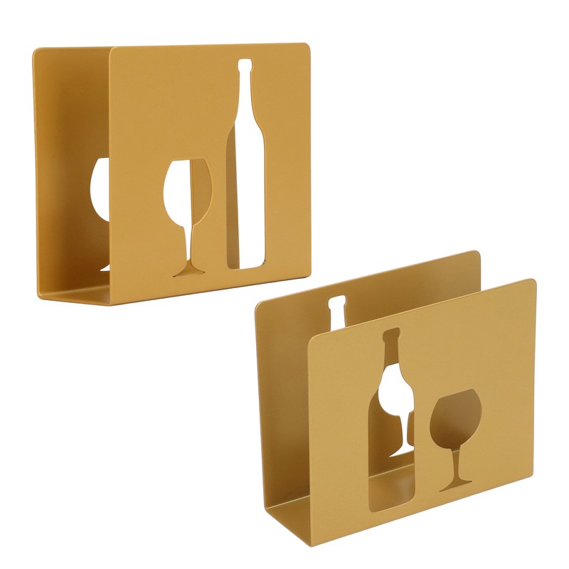 2pcs Stainless Steel Napkin Holder Freestanding Kitchen Restaurant Paper Napkin