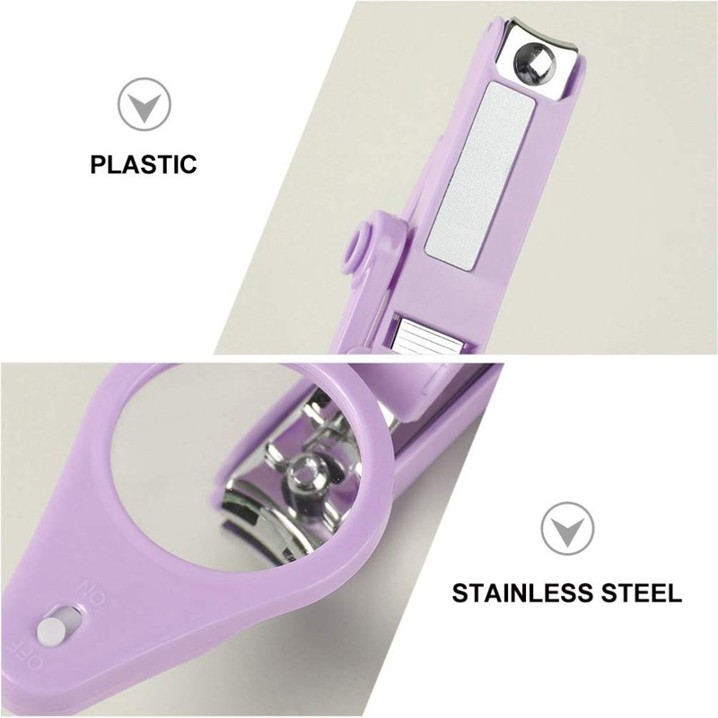 Nail Clippers with LED Light and Magnifier Nail Cutters Fingernails