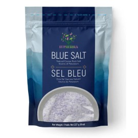 EUPHERBIA Blue Salt, Coarse, Rare Mineral Salt, High Potassium, Lower Sodium, Natural, ...