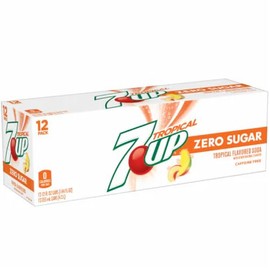 7 Up Zero Sugar Tropical Flavor 12 pk