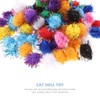 ULTECHNOVO 100pcs 2cm Cat Sparkle Balls, 1.2 Inches Colorful Cat