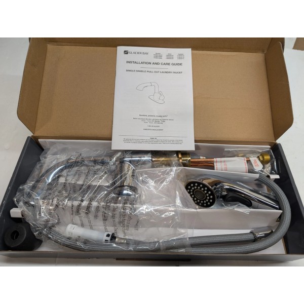 Glacier Bay Dunning Pull-Out Laundry Faucet 1005409732 Chrome