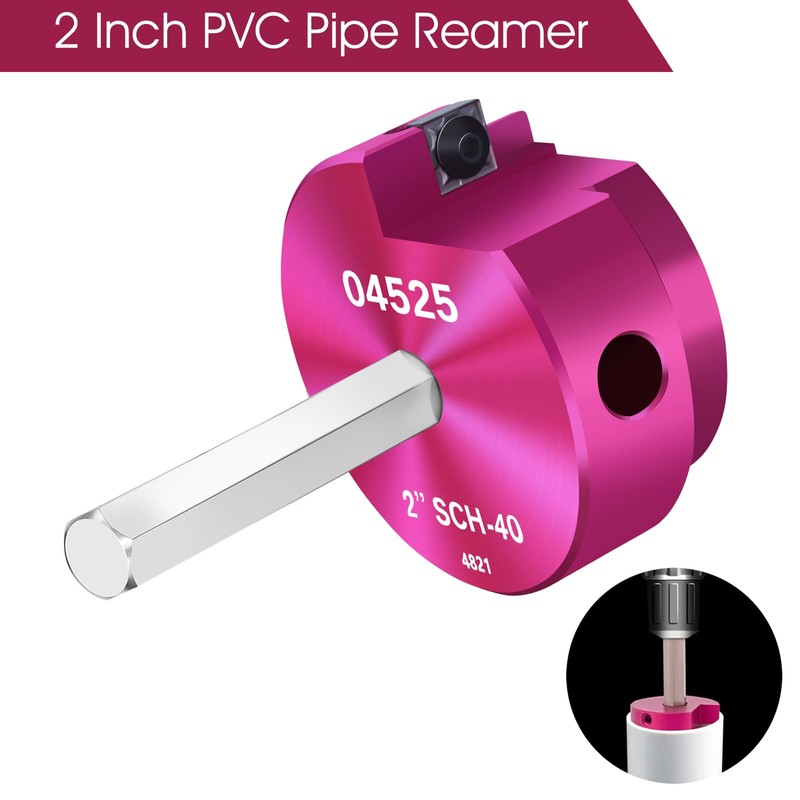 JYINCPED PVC Fitting Saver 2-Inch Head,2" PVC Pipe Reamer with