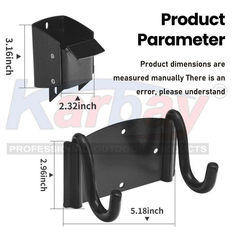 Wheelbarrow Storage Bracket - 90 lbs Capacity, Heavy Duty Storage