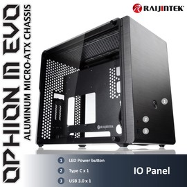 RAIJINTEK Ophion M Evo TGS Micro-ATX, Tempered Glass