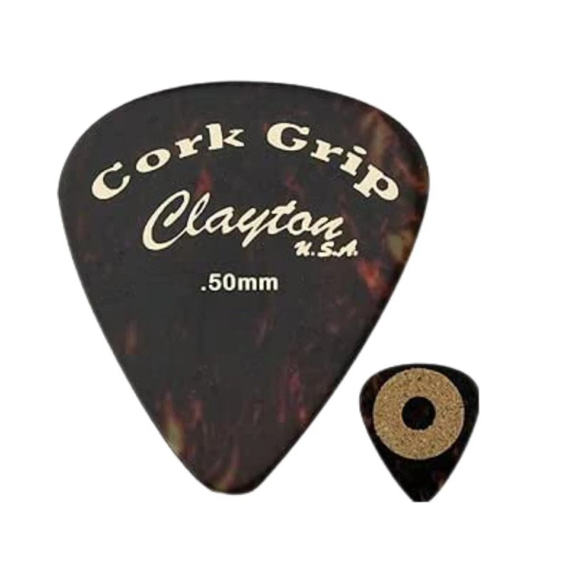 Clayton Cork Grip Standard Guitar Pick 3 Pack .50 mm