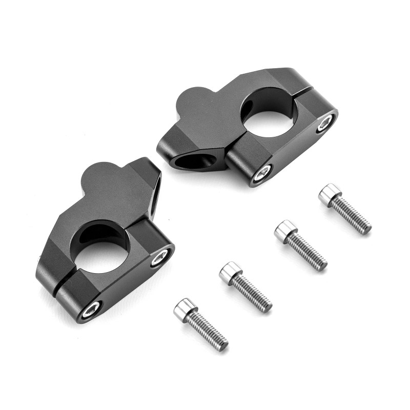 21ST Black Pull-back Handlebar Risers 1 1/8" Bars For Honda