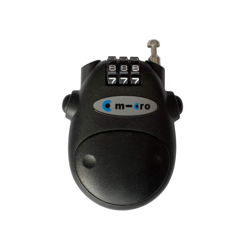 MicroClean Micro Sicherheitsschloss für Scooter und Kickboards, Schwarz