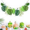 Pack of 2 Tropical Leaves Garland, Tropical Leaf Banner Garland,