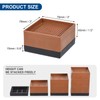 sourcing map Bed Risers 4Pcs, 1.5 Inch Furniture Risers Square