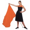 Orange Color Guard Flag, Curved Rectangle Solid Color Flag for