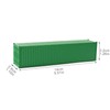 Evemodel 3pcs HO Scale 40ft 1:87 Green Shipping Container Undecorated